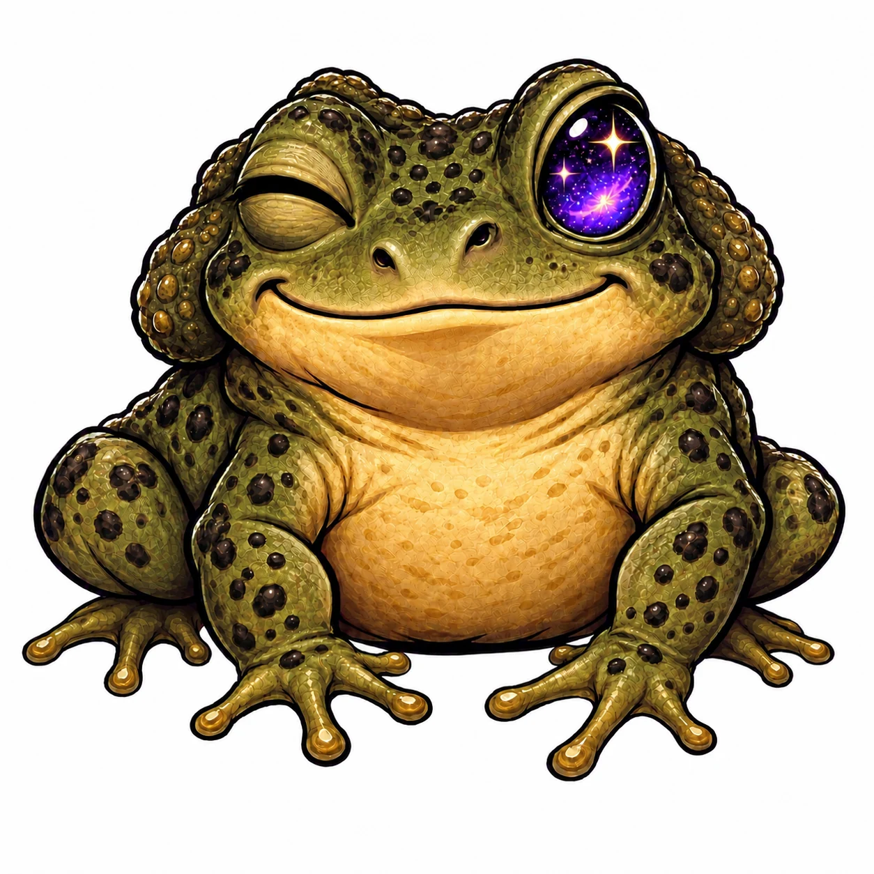 BUFO gives a cosmic wink.